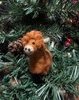 Felt Highland Cow Ornament