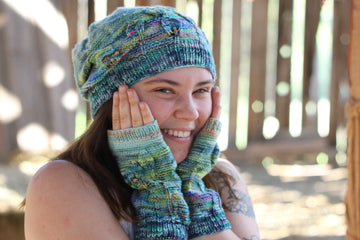Falling Leaves Hat and Handwarmers Set PDF Pattern