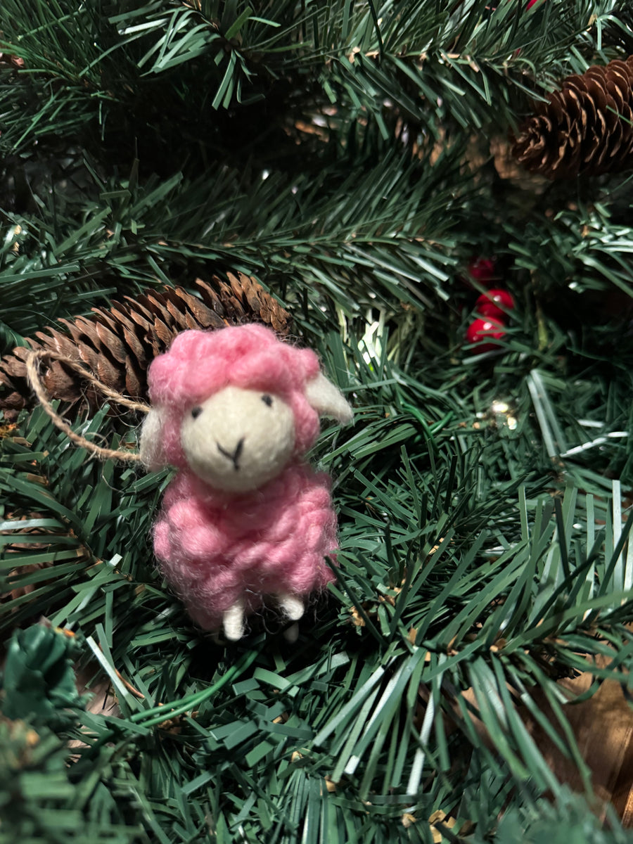 Mini Fluffy Sheep Ornament