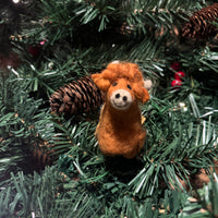 Felt Highland Cow Ornament