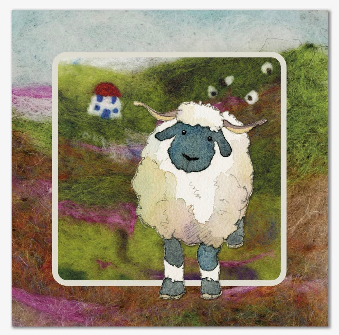 Scottish Blackface Sheep - Greetings Card