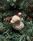 Fluffy Sheep with Christmas Hat
