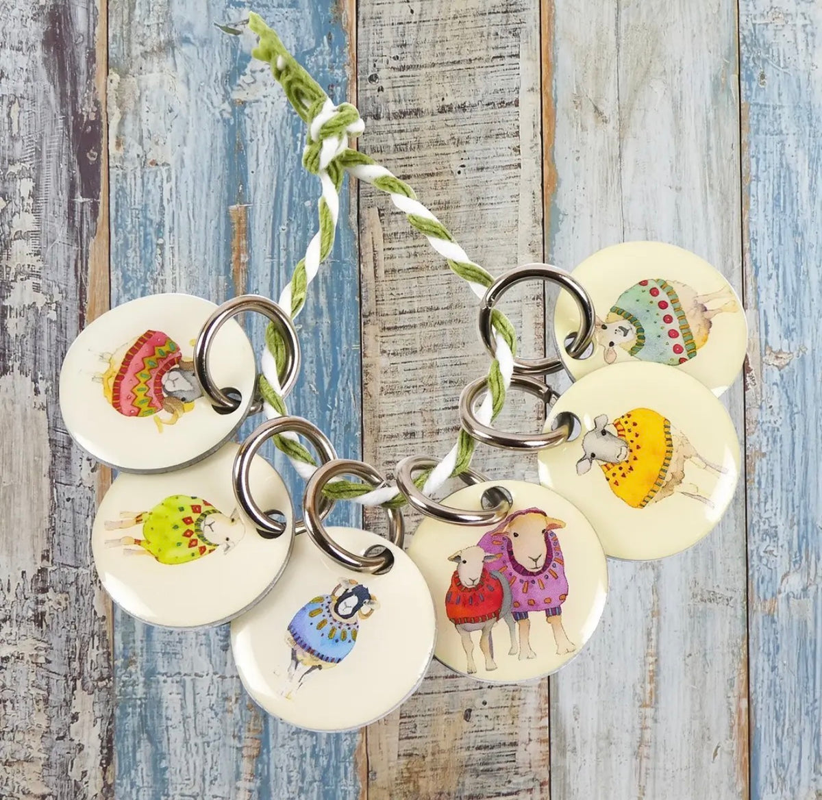 Sheep in Sweaters Stitch Markers (set of 6) KN06