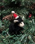 Fluffy Sheep with Christmas Hat