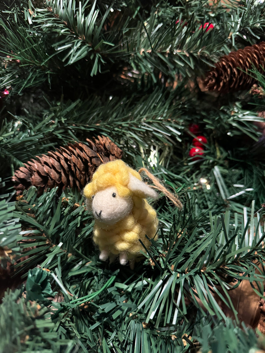 Mini Fluffy Sheep Ornament