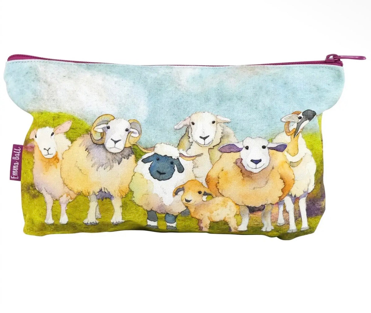 Felted Sheep Zipped Pouch ZP13