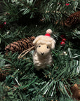 Fluffy Sheep with Christmas Hat