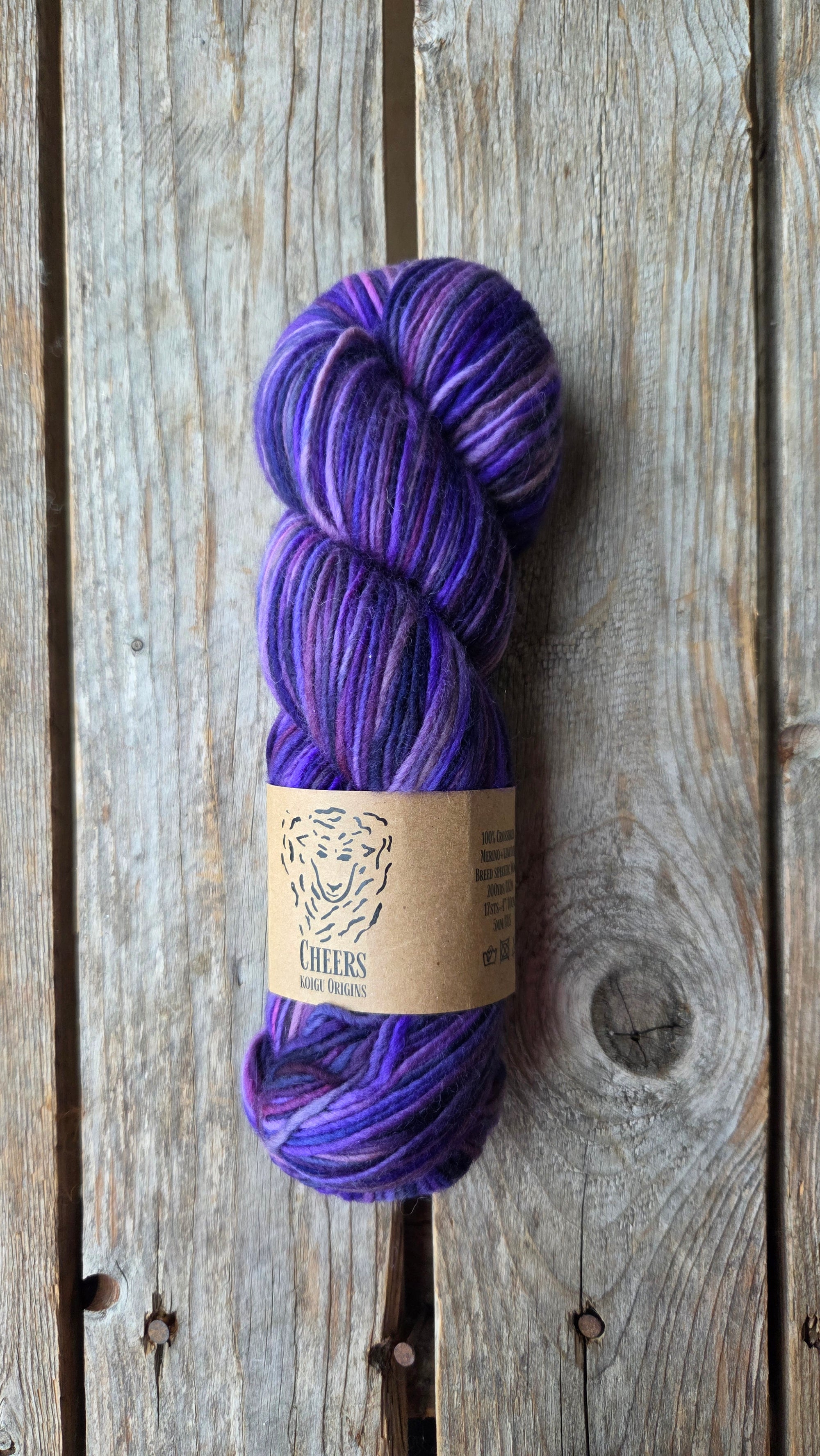 SINGLE Skeins - Cheers single Merino/ lincoln SALE