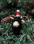 Fluffy Sheep with Christmas Hat