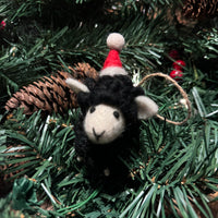 Fluffy Sheep with Christmas Hat