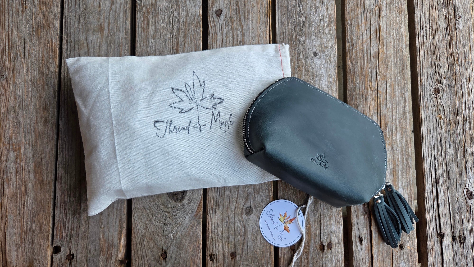 Zippered Thread &amp; Maple Pouch