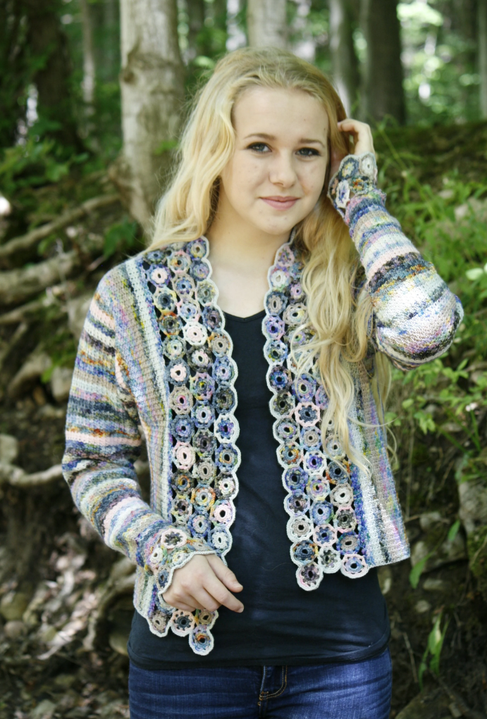 Pebble Flower Jacket Kit Crochet Lace