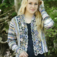 Pebble Flower Jacket Kit - Crochet Lace