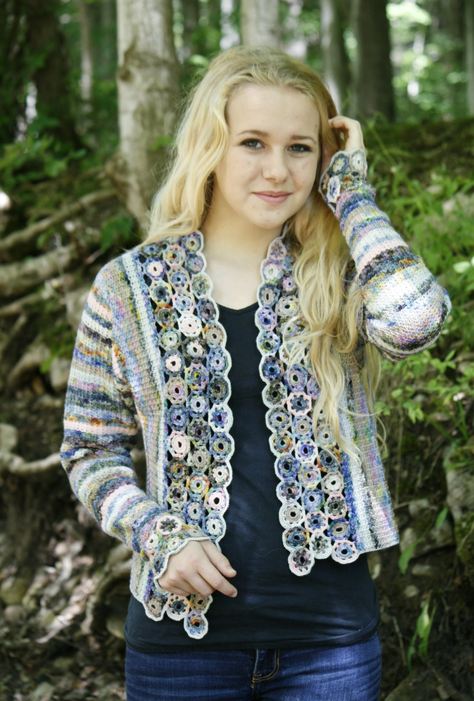 Pebble Flower Jacket Kit - Crochet Lace