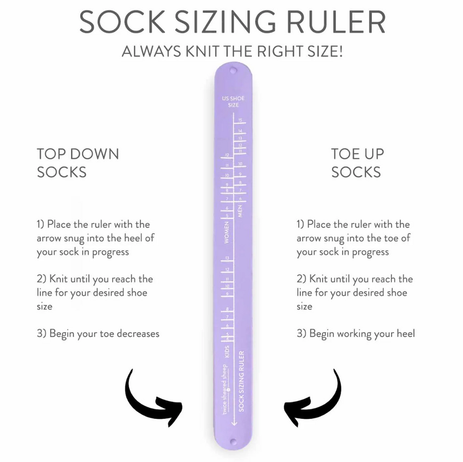 Travel Sock Ruler