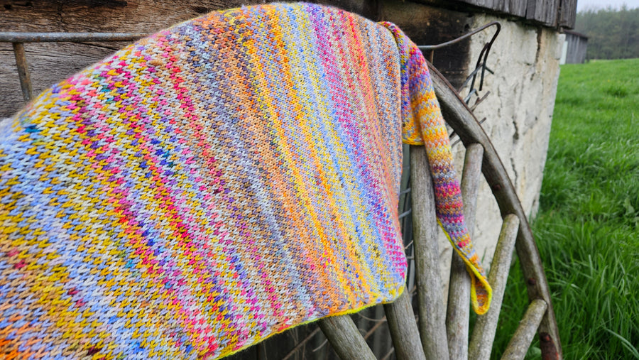 Colour Cocktail Shawl PDF pattern