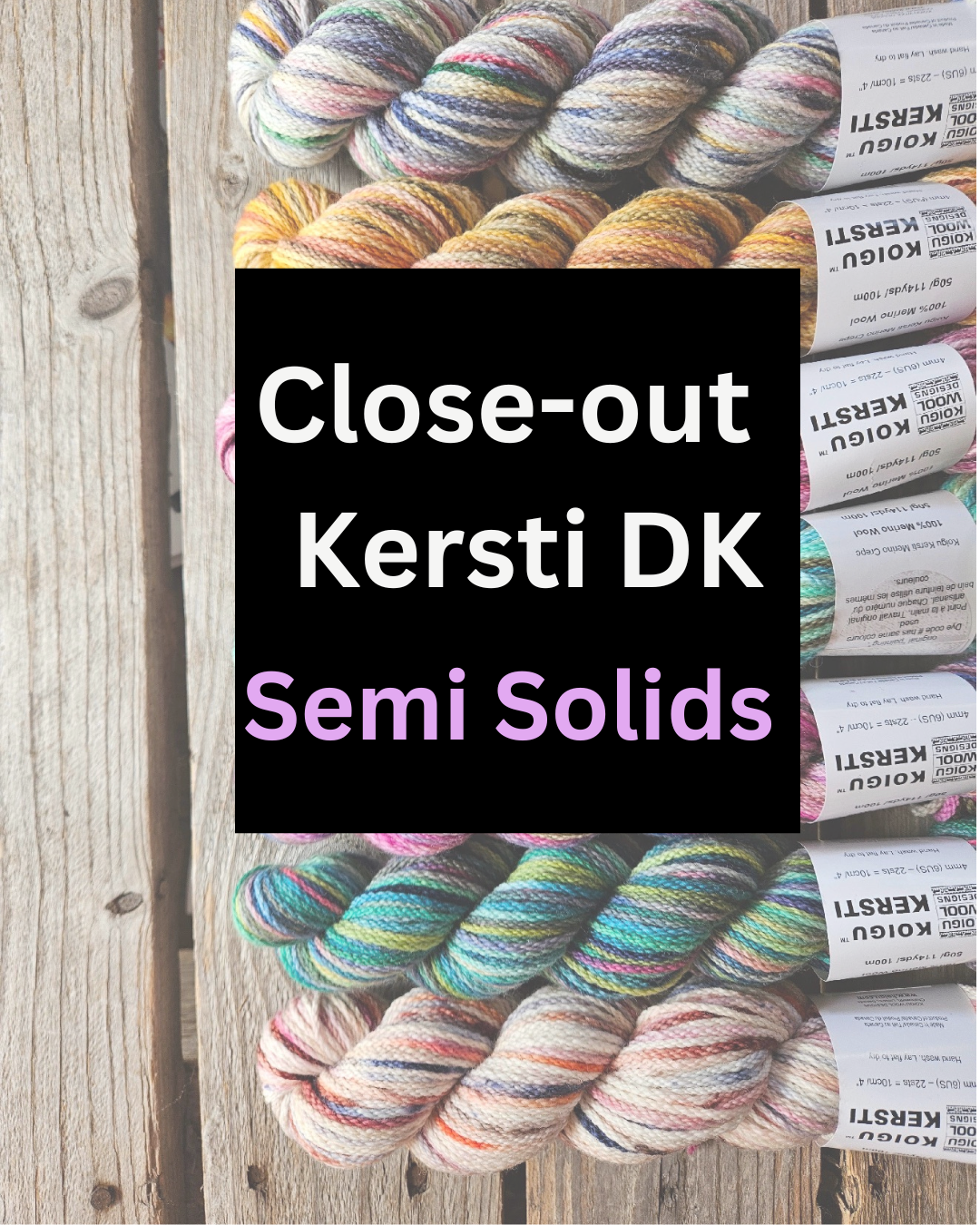 Kersti DK Merino Semi - Solids K1002-K5525- Limited Availability