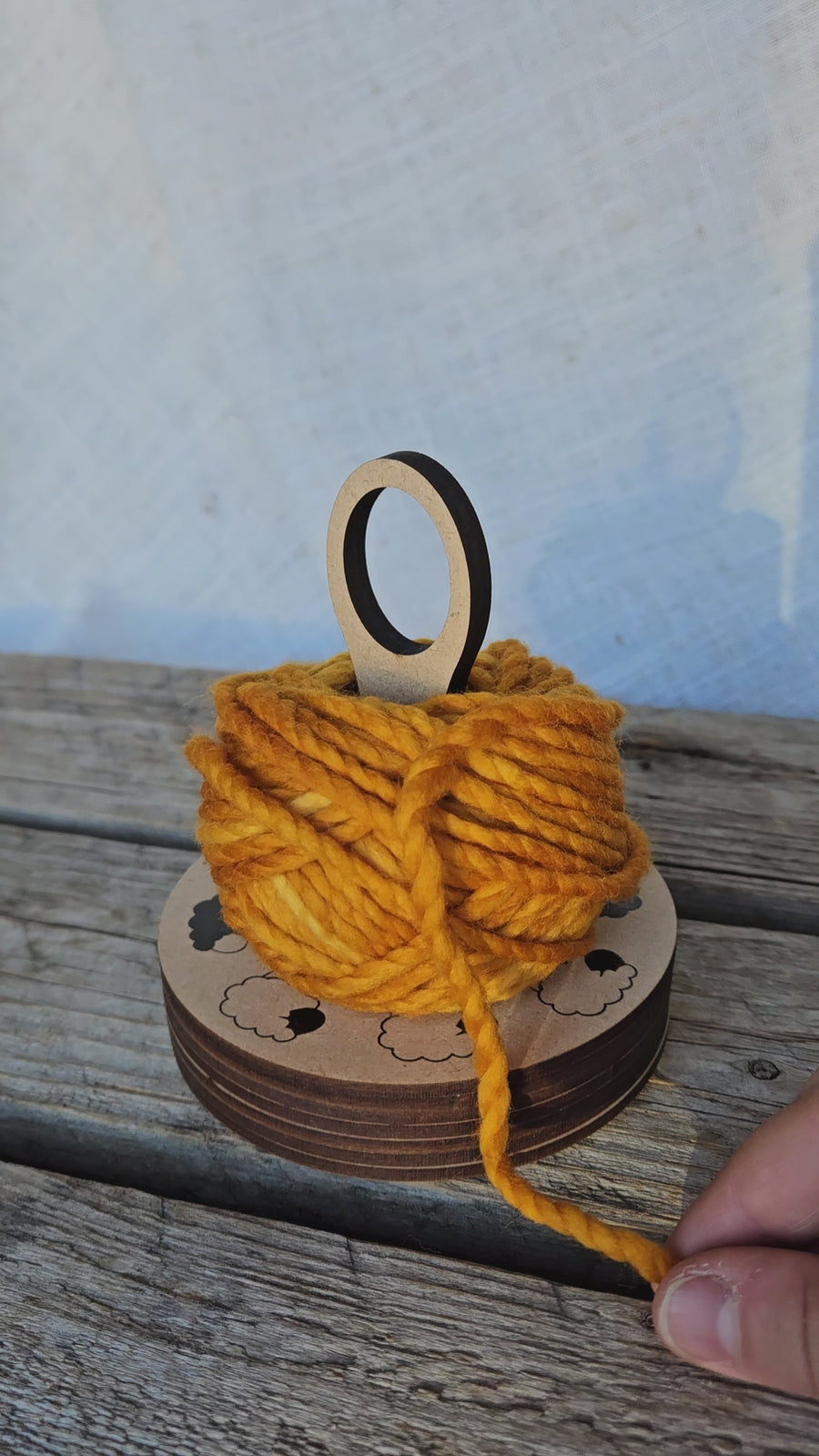 Yarn to Go Carousel - Wooden Yarn Butler