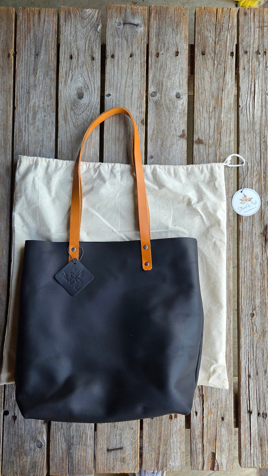 Large Thread & Maple Leather Bag