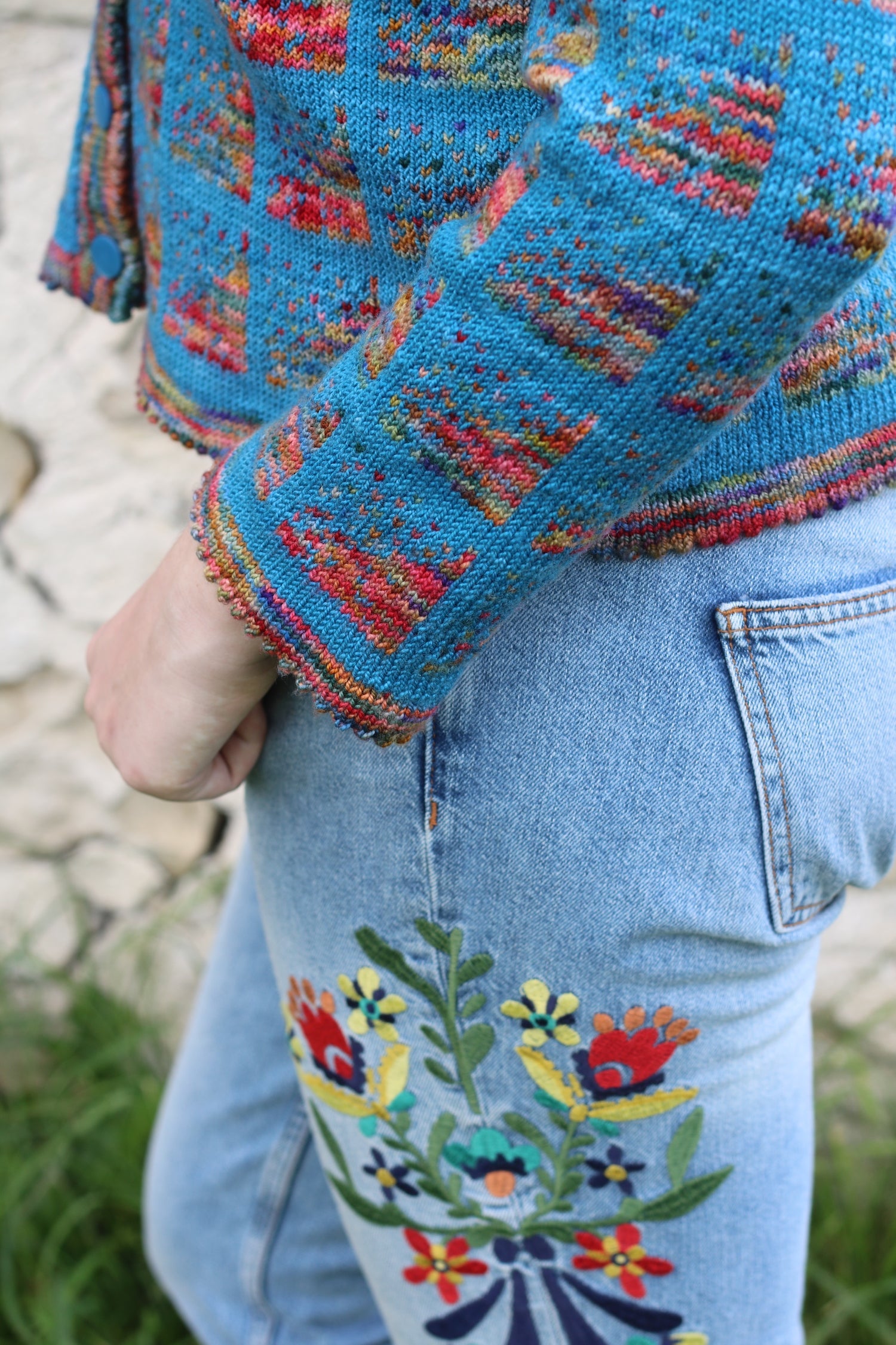 Tetris cardigan - pdf pattern