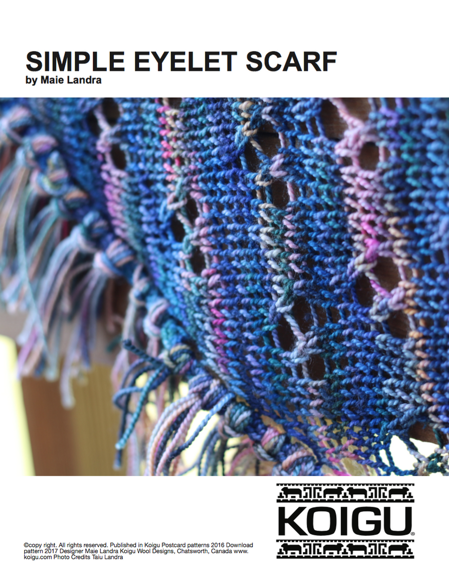 Simple Eyelet Scarf